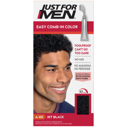 Just For Men, Easy Comb In Color Kit A60 Jet Black , Case Of 3, 1 Ct