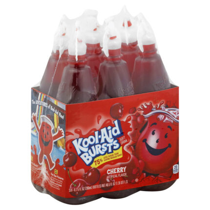 Kool-Aid, Bursts Cherry Ready To Drink Bottles, Case Of 8, 40.5 Fl Oz