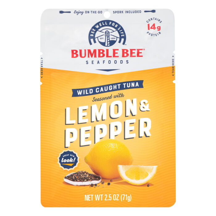Bumble Bee, Wild-Caught Lemon And Pepper Tuna, Case Of 12, 2.5 Oz - Image 1