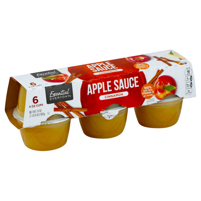 Essential Everyday, Cinnamon Apple Sauce, Case Of 12, 24 Oz - Image 1