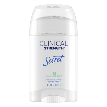 Secret, Clinical Strength Soft Solid Free Antiperspirant, Case Of 3, 1.6 Oz
