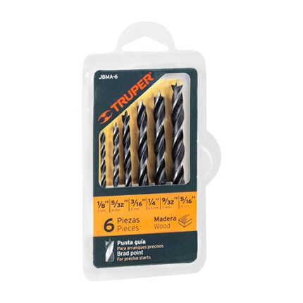 Wood Drill Bit Set 6 Pieces                         Special Order Item (Extended Lead Time 35-50 Days)