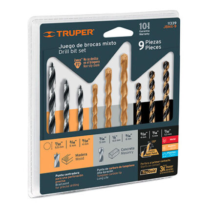 9-Pc Drill Bit Set (3 Purposes)