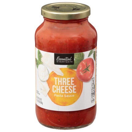 Essential Everyday, Pasta Sauce Three Cheese, Case Of 12, 24 Oz