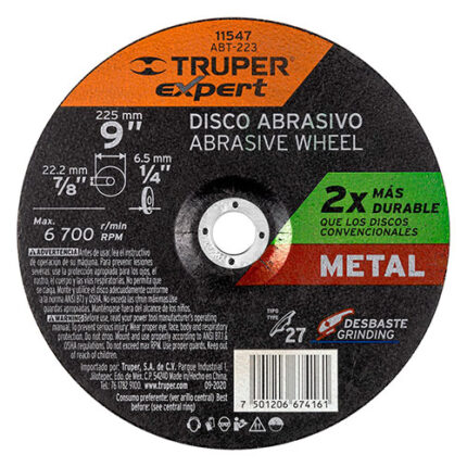 9" Metal Grinding Abrasive Disc