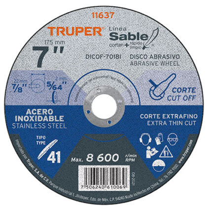 7", Stainless Steel Cutting Wheel