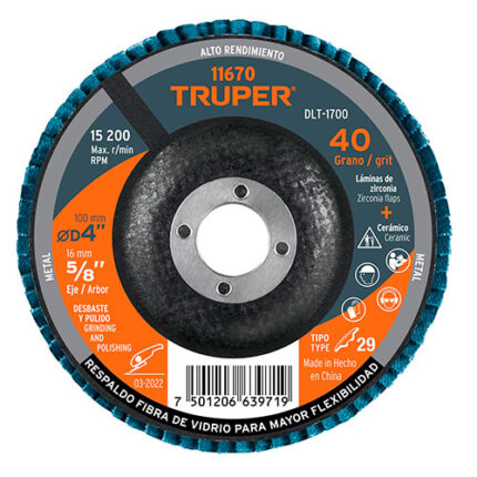 D-4 X 5/8" 40 Grit Flap Disc