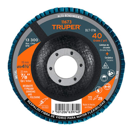 D-4-1/2 X 7/8" 40 Grit Flap Disc