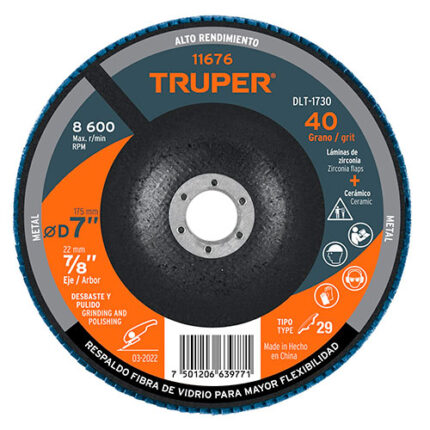 *** D-7 X 7/8" 40 Grit Flap Disc                         Special Order Item (Extended Lead Time 35-50 Days)