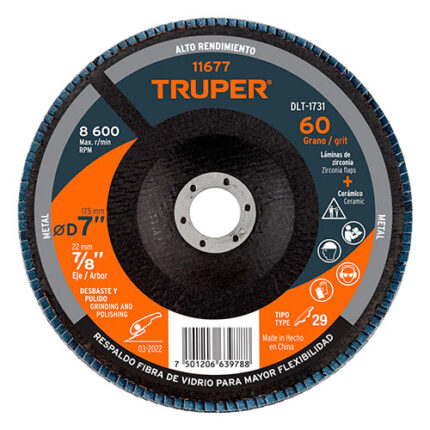 *** D-7 X 7/8" 60 Grit Flap Disc                         Special Order Item (Extended Lead Time 35-50 Days)