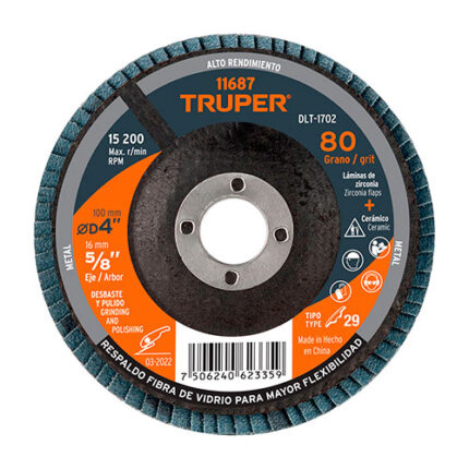 4 X 5/8", 80 Grit Flap Disc                         Special Order Item (Extended Lead Time 35-50 Days)