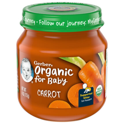 Gerber, Sitter 1St Foods Organic For Baby Carrot, Case Of 10, 4 Oz