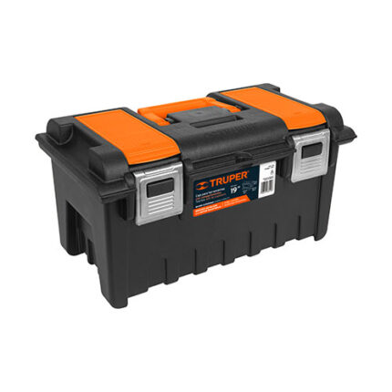 Orange Toolbox, Metal Latches 19"