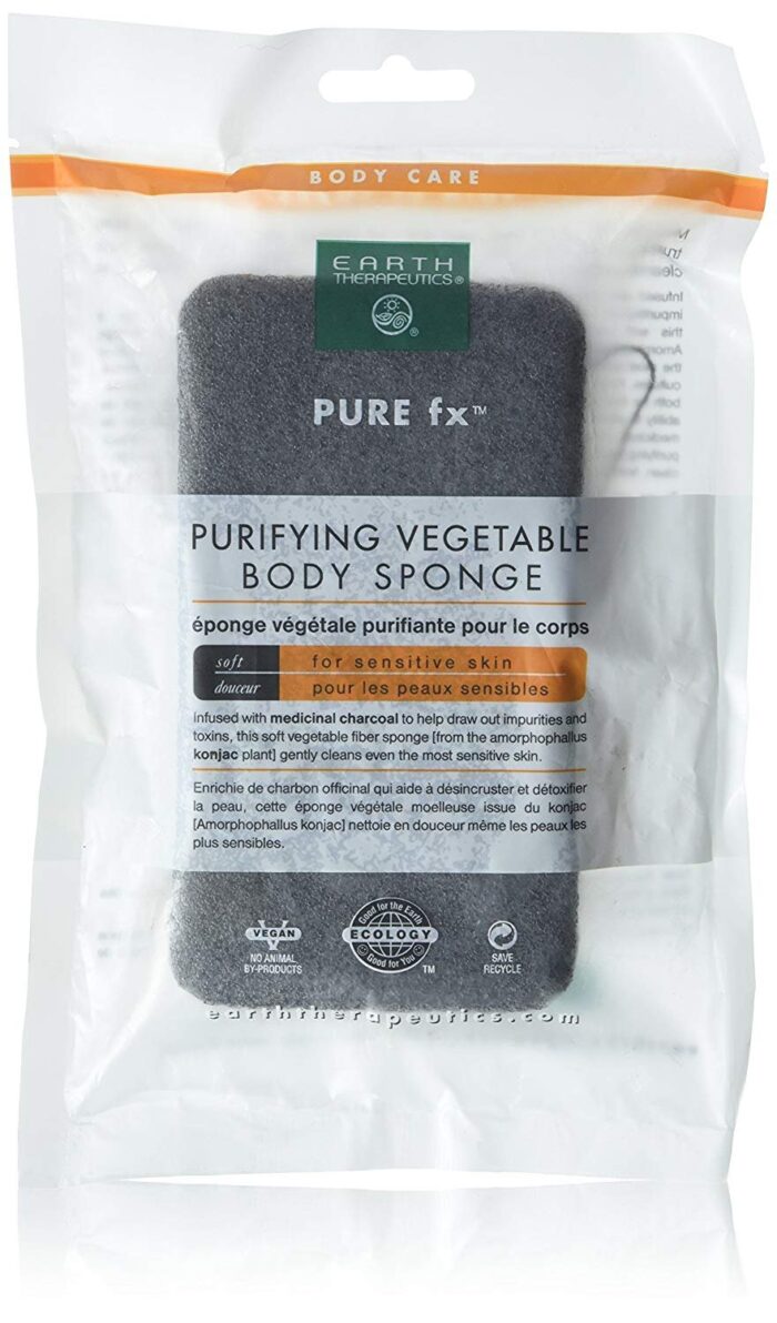 Erthep Body Sponge,Veg,Charcoal Ct - Image 1