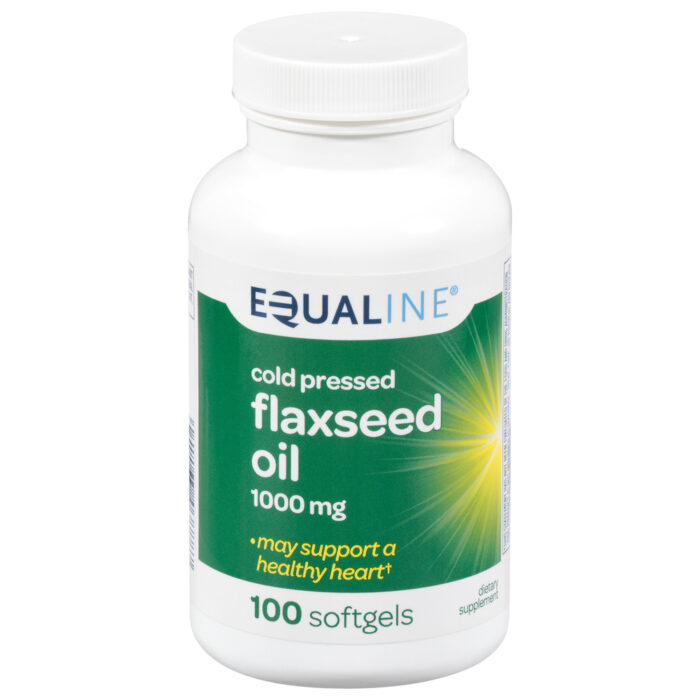 Equaline, Cold Pressed Flaxseed Oil Capsules 1000 Mg, Case Of 3, 100 Ct - Image 1