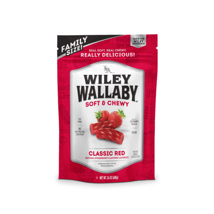 Wiley Wallaby, Classic Red Strawberry Licorice Chewy Candy, Case Of 10, 24 Oz - Image 1