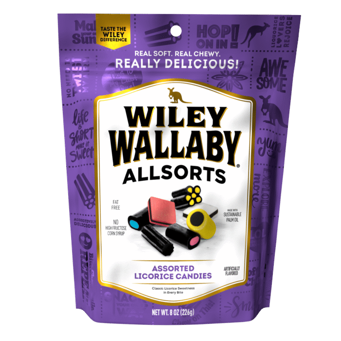 Wiley Wallaby, Assorted Licorice Flavors Candy, Case Of 10, 8 Oz - Image 1