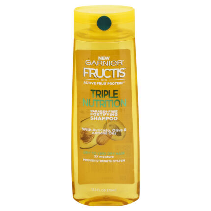Garnier, Fructis Triple Nutrition Fortifying Shampoo With Avocado Olive & Almond Oils, Case Of 6, 12.5 Fl Oz