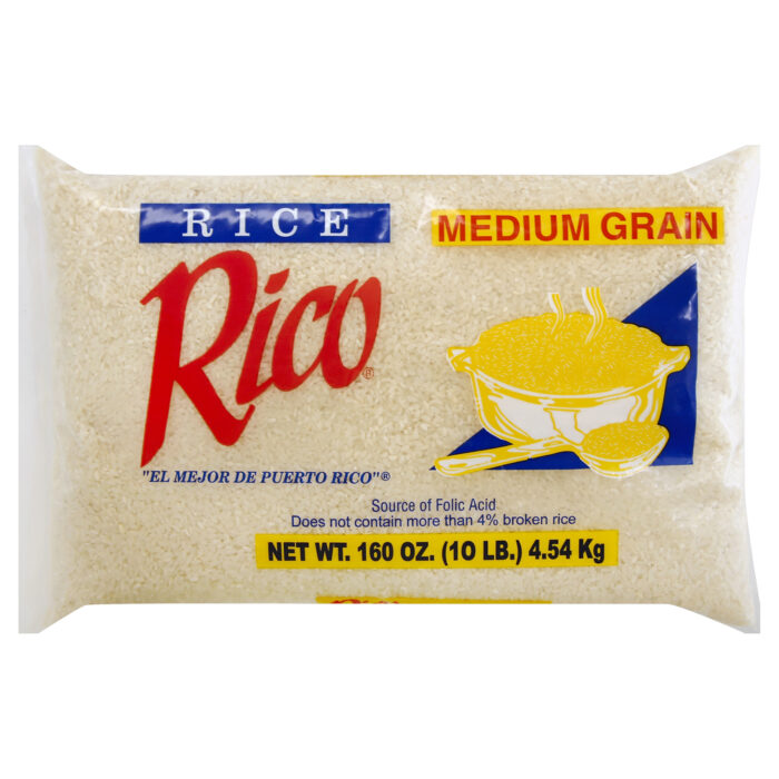 Rico, Medium Grain Rice, Case Of 6, 10 Lb - Image 1