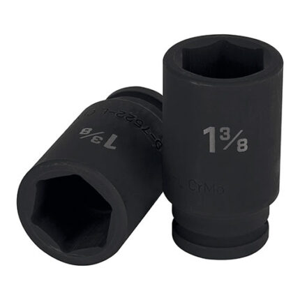 1-3/8", Long, 6-Pt Impact Socket,3/4"Dr.