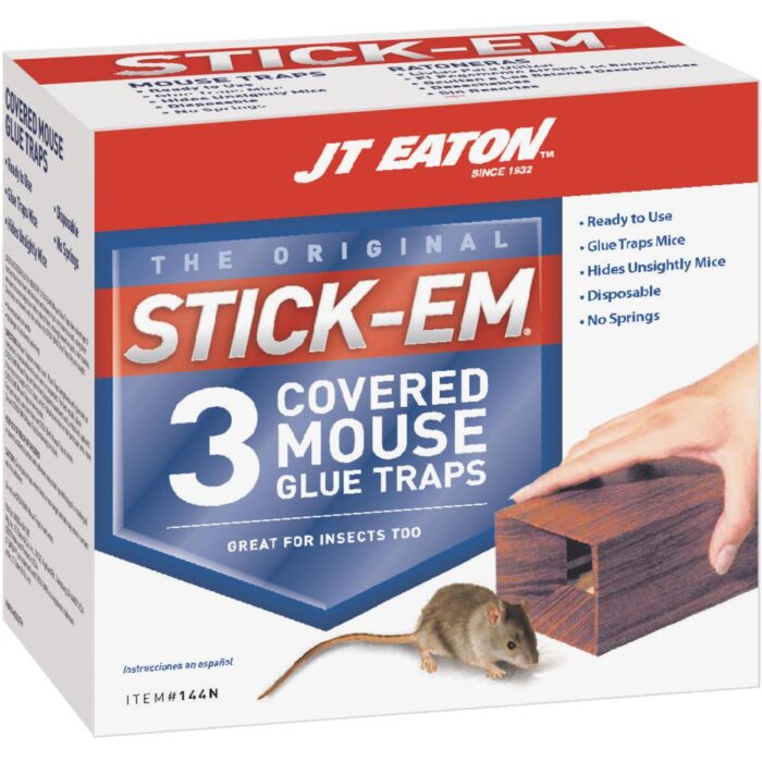 Eaton, The Original Stick-Em Covered Mouse Glue Trap, Case Of 12, 3 Ct - Image 1