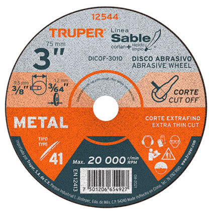 *** 3"Type 41 Metal Cutting Wheel                         Special Order Item (Extended Lead Time 35-50 Days)