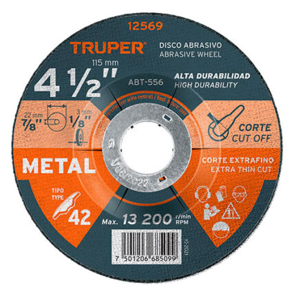 4-1/2" Metal Cutting Abrasive Disc