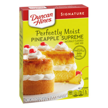 Duncan Hines, Signature Perfectly Moist Pineapple Supreme Cake Mix, Case Of 12, 15.2 Oz