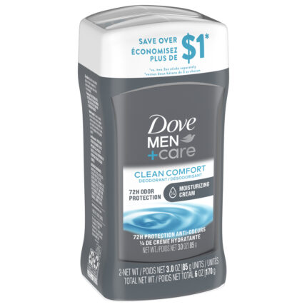 Dove, Men + Care Clean Comfort Deodorant Stick, Case Of 3, 3 Oz