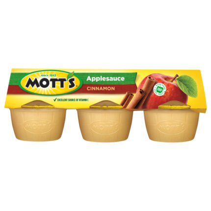 Mott'S, Cinnamon Applesauce Cups 6 Ct/4 Oz, Case Of 12, 24 Oz