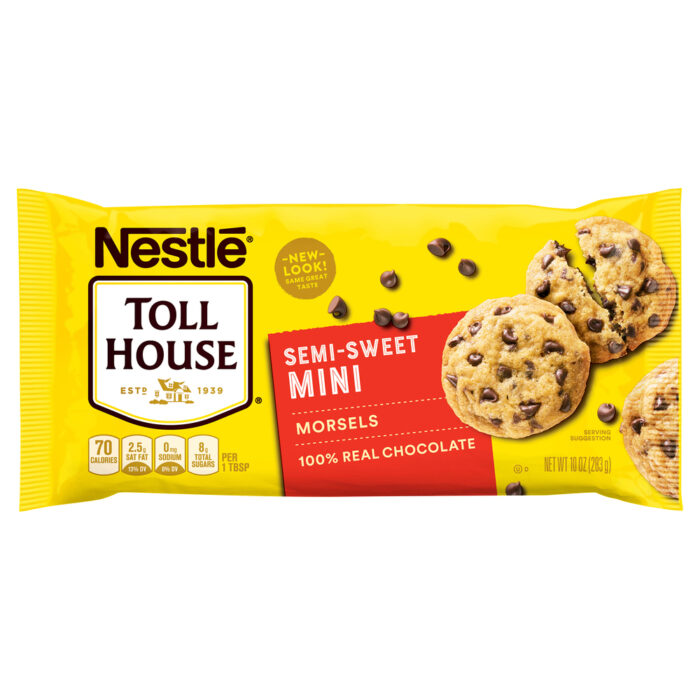 Nestle, Toll House, Semi-Sweet Chocolate Mini Morsels Bag, Case Of 12, 10 Oz - Image 1