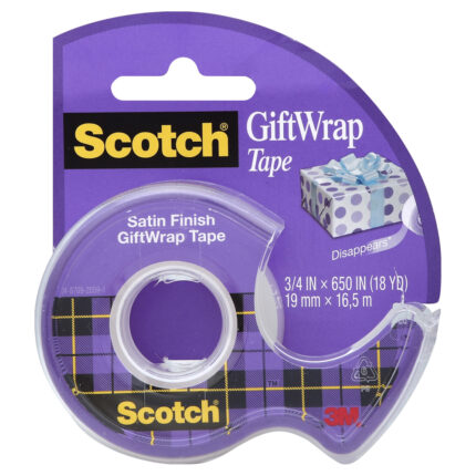 Scotch, Gift Wrap Tape Satin Finish, Case Of 12, 1 Ct