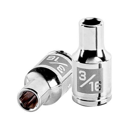3/16" 6-Point Socket 1/4" Drive