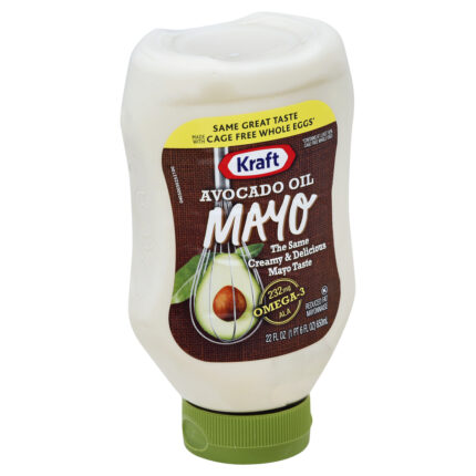 Kraft, Avocado Oil Mayonnaise Squeeze Bottle, Case Of 8, 22 Fl Oz