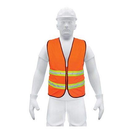 *** Orange Safety Vest With Zipper                         Special Order Item (Extended Lead Time 35-50 Days)