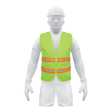 Yellow, Safety Vest With Zipper