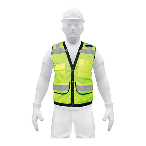 13483.jpg Reinforced, Green, Safety Vest, Size L - Image 1