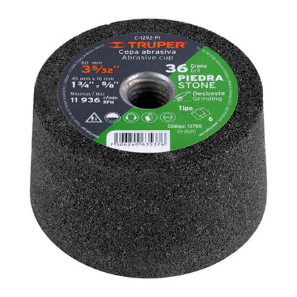 *** 36 Grit, Cup Grinding Wheel For Stone                         Special Order Item (Extended Lead Time 35-50 Days)