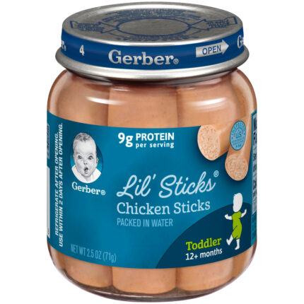 Gerber, Lil' Sticks Chicken Sticks Jar, Case Of 10, 2.5 Oz