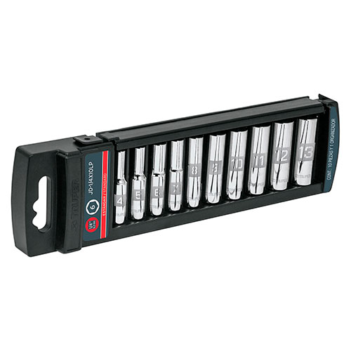 14167.jpg 10-Pc Deep Socket Sets 1/4" Drive Metric - Image 1