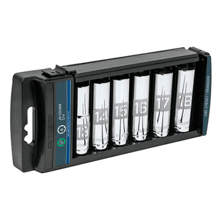 6-Pc Metric Deep Socket Set 1/2" Drive