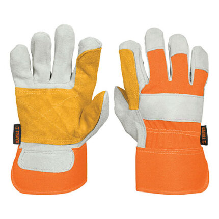 Canvas & Leather Reinforced Gloves Large
