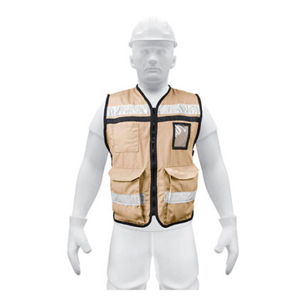 *** Beige, Professional Safety Vest                         Special Order Item (Extended Lead Time 35-50 Days)