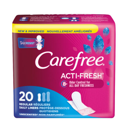 Care Free, Acti Fresh, Oduor Control, Unscented, Case Of 12, 20 Ct