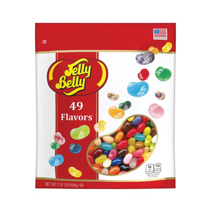 Jelly Belly, 49 Assorted Bean Flavors Pouch Bag, Case Of 6, 1.31 Lb - Image 1