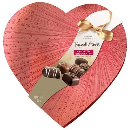 Russell Stover, Chocolate Candy Assorted Valentine, Case Of 6, 10 Oz