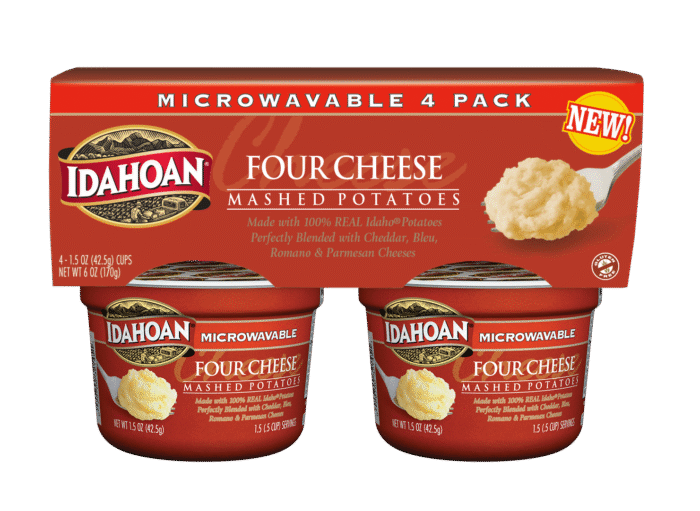 Idahoan, Gluten Free Four Cheese Mashed Potato Cups 4Ct, Case Of 6, 6 Oz - Image 1