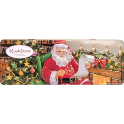 Russell Stover, Chocolates Santa Tin Holiday Assorted, Case Of 6, 7.1 Oz
