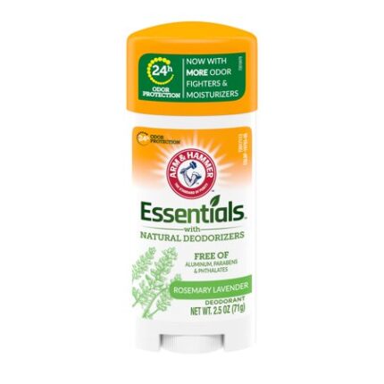 Arm & Hammer, Essentials Deodorant With Natural Deodorizers Rosemary Lavender, Case Of 6, 2.5 Oz