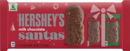 Hershey'S, Santas Christmas Milk Chocolate Candy Packs, Case Of 36, 7.2 Oz